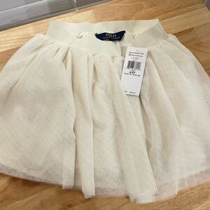 Polo by Ralph Lauren Ivory Layered Tulle Skirt NWT 4T